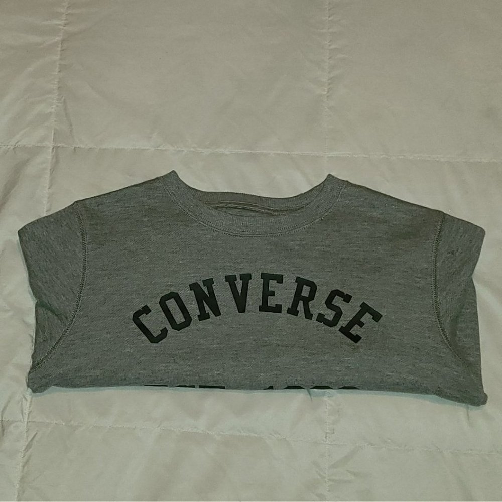 Converse Vintage Chuck Taylor Sweater (Big Boys) DK GREY  - Size  M (10-12) - Picture 4 of 6